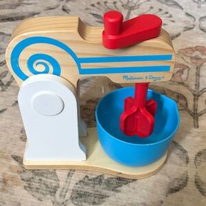 Melissa & Doug Wooden Toy Mixer in Blue and Red